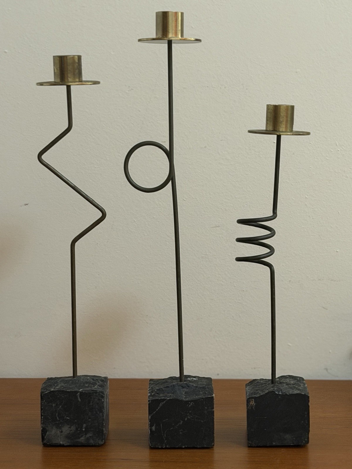 Vintage IKEA Sweden Postmodern Kräsen Candlestick Holders Ehlén Johansson