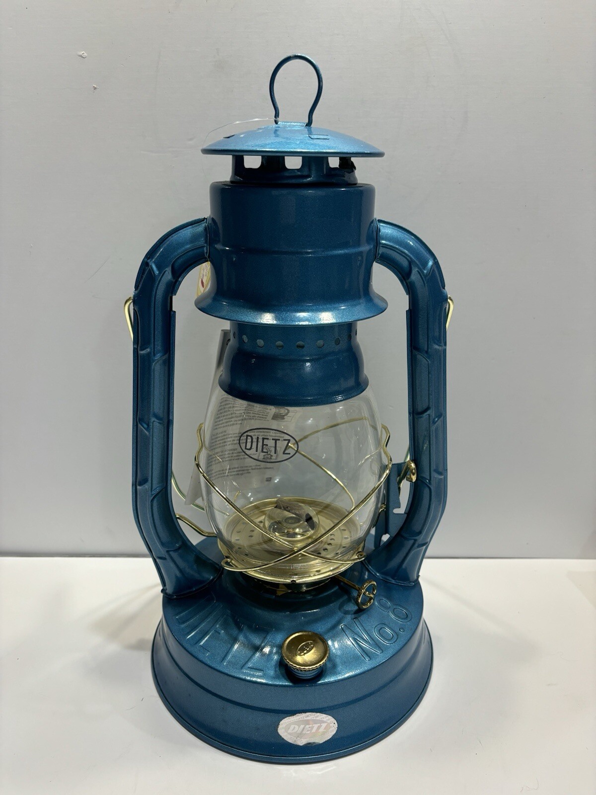 VINTAGE Dietz Blue Lantern NO.8 Air Pilot Outdoor Camping Storm Kerosine