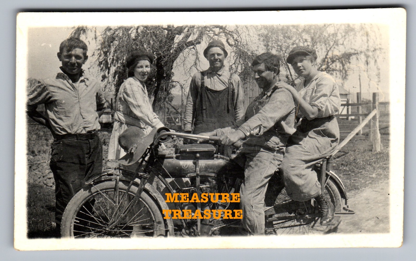 C.1915 GREAT INDIAN MOTORCYCLE FAMILY PHOTO F56