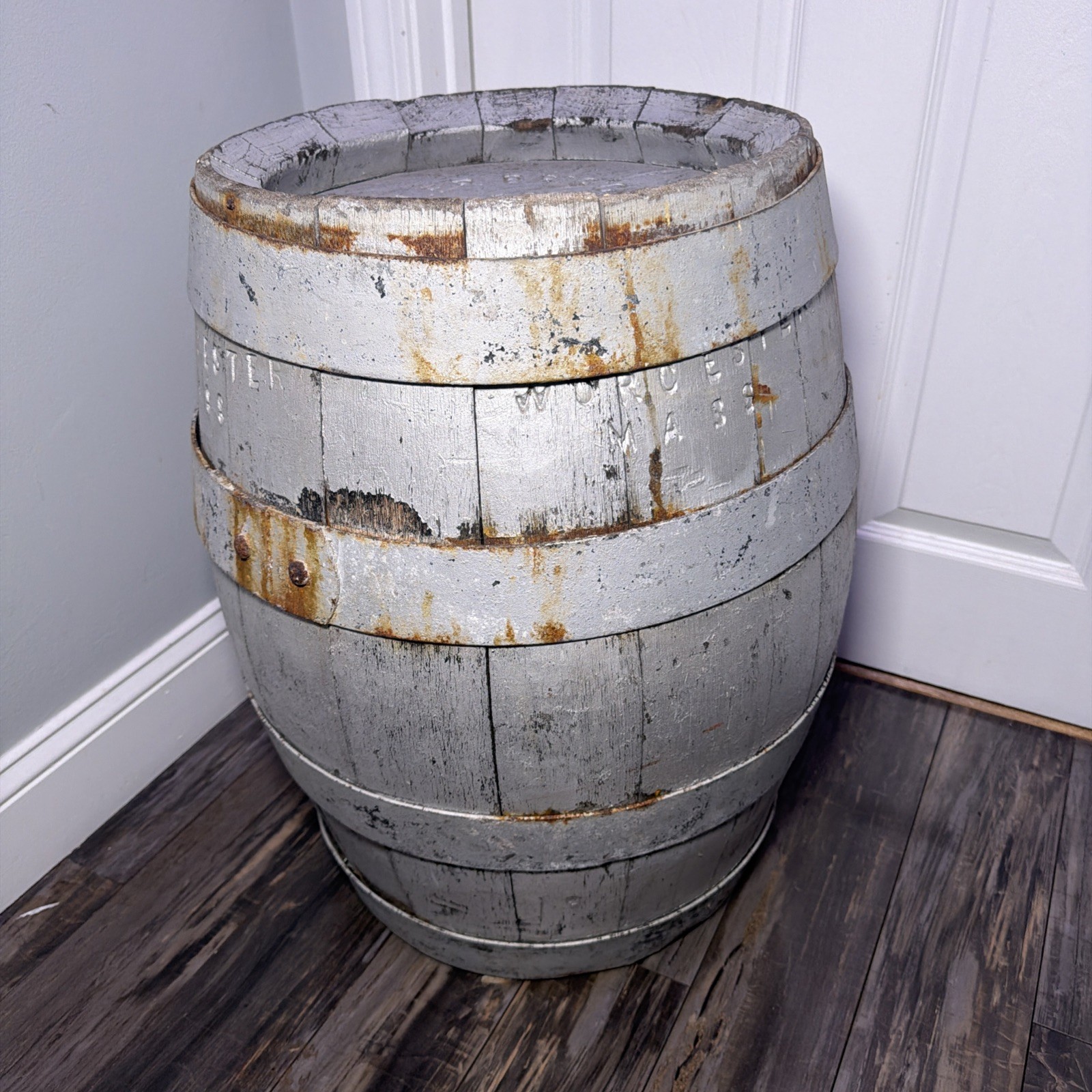 c1910 Bowler Bros Brewery Wooden Beer Keg Barrel Worcester Mass Pre-Prohibition