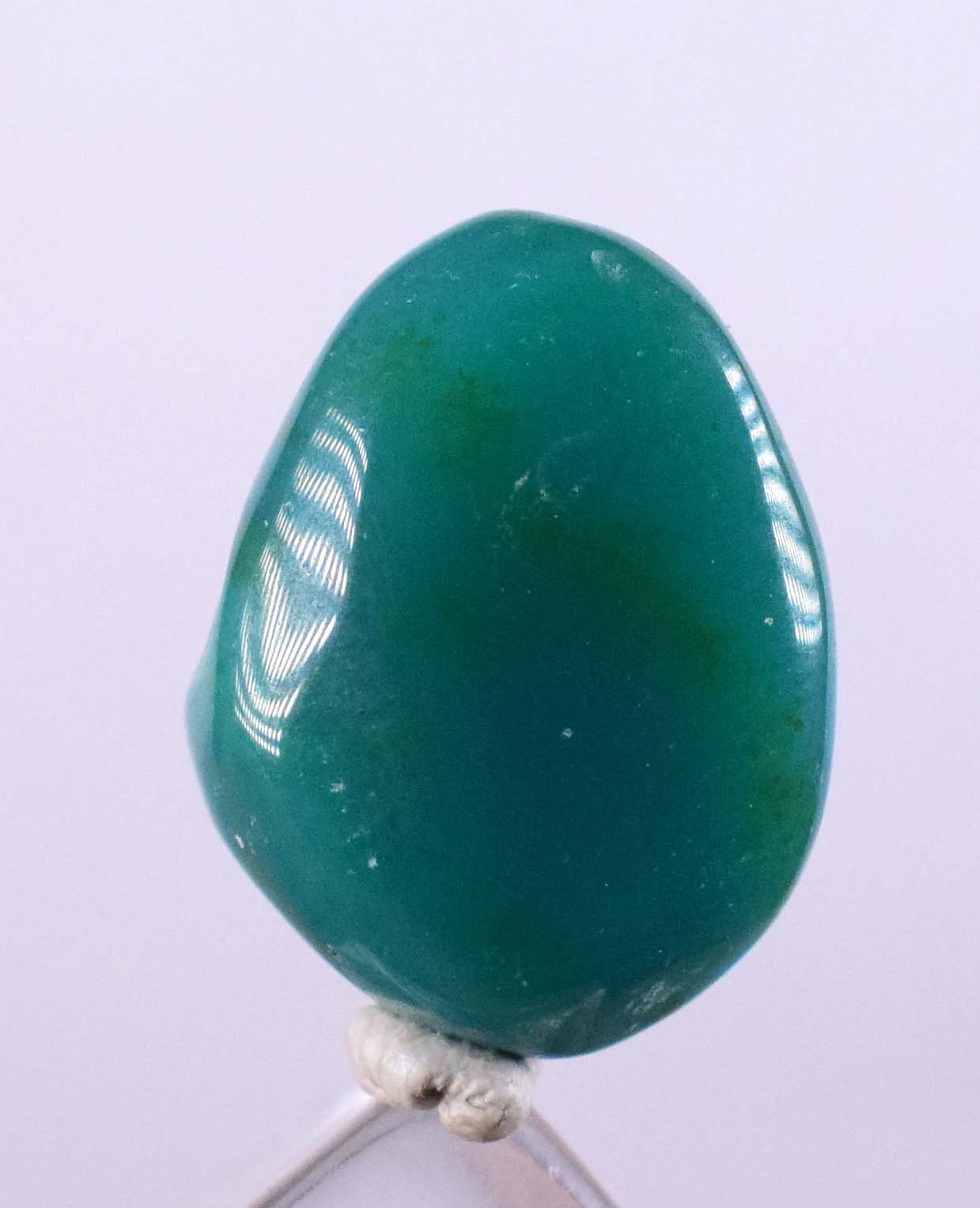 7.5cts GEM SILICA CHRYSOCOLLA Emeraldine Chalcedony Lily Mine Peru Tumbled B903