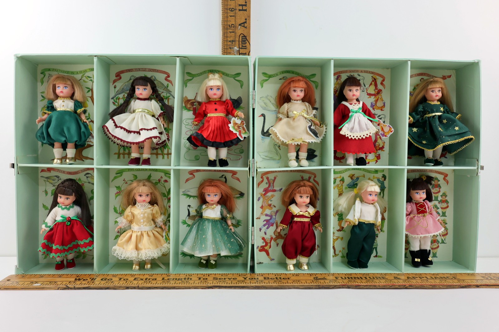 Madame Alexander 2003 Twelve Days of Christmas Complete 12 Petite Wendy Doll Set