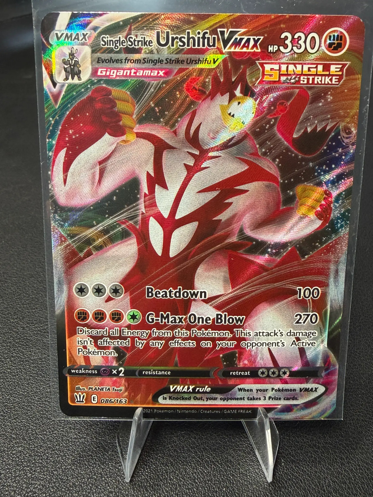 2021 Pokemon Battle Styles Single Strike Urshifu VMAX #086/163 Holo