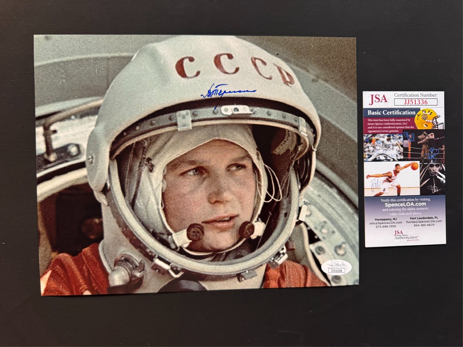 Valentina Tereshkova RARE autographed USSR cosmonaut 8x10 photo Spence JSA coa