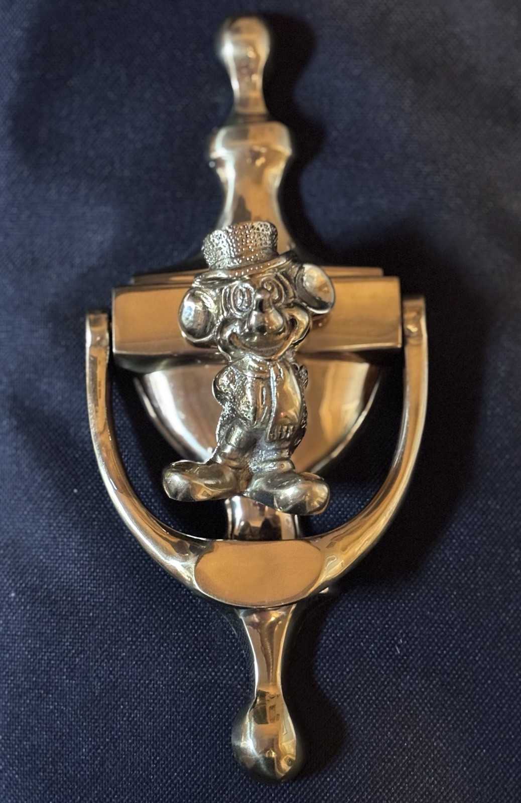 RARE Vintage 1990s © Disney Mickey Mouse Solid Brass Door Knocker 8” Heavy