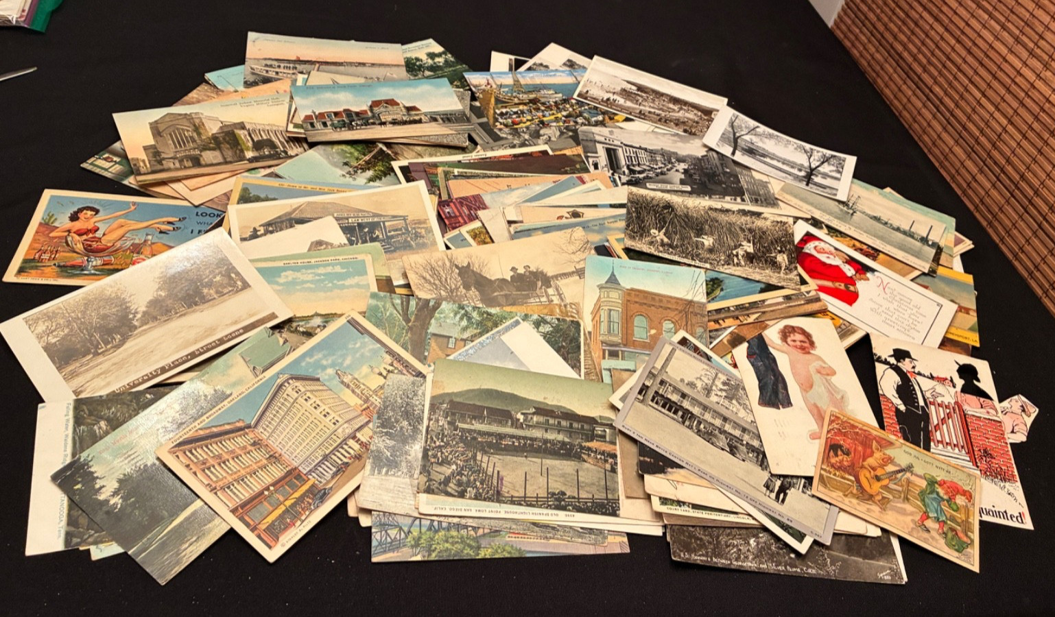 Lot 250+ Vintage Mixed Postcard Lot Streets Ships Scenic Small Town Views RPPC
