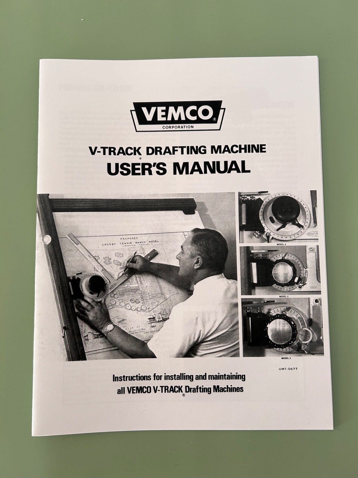 Drafting User Manual. VEMCO TRACK Machine. 19 Page Comprehensive booklet.