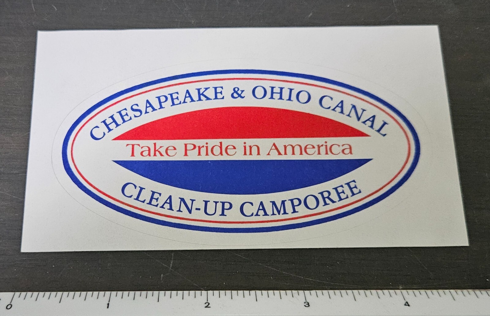 Vintage C & O Canal Chesapeake & Ohio Take Pride in America Camporee Sticker