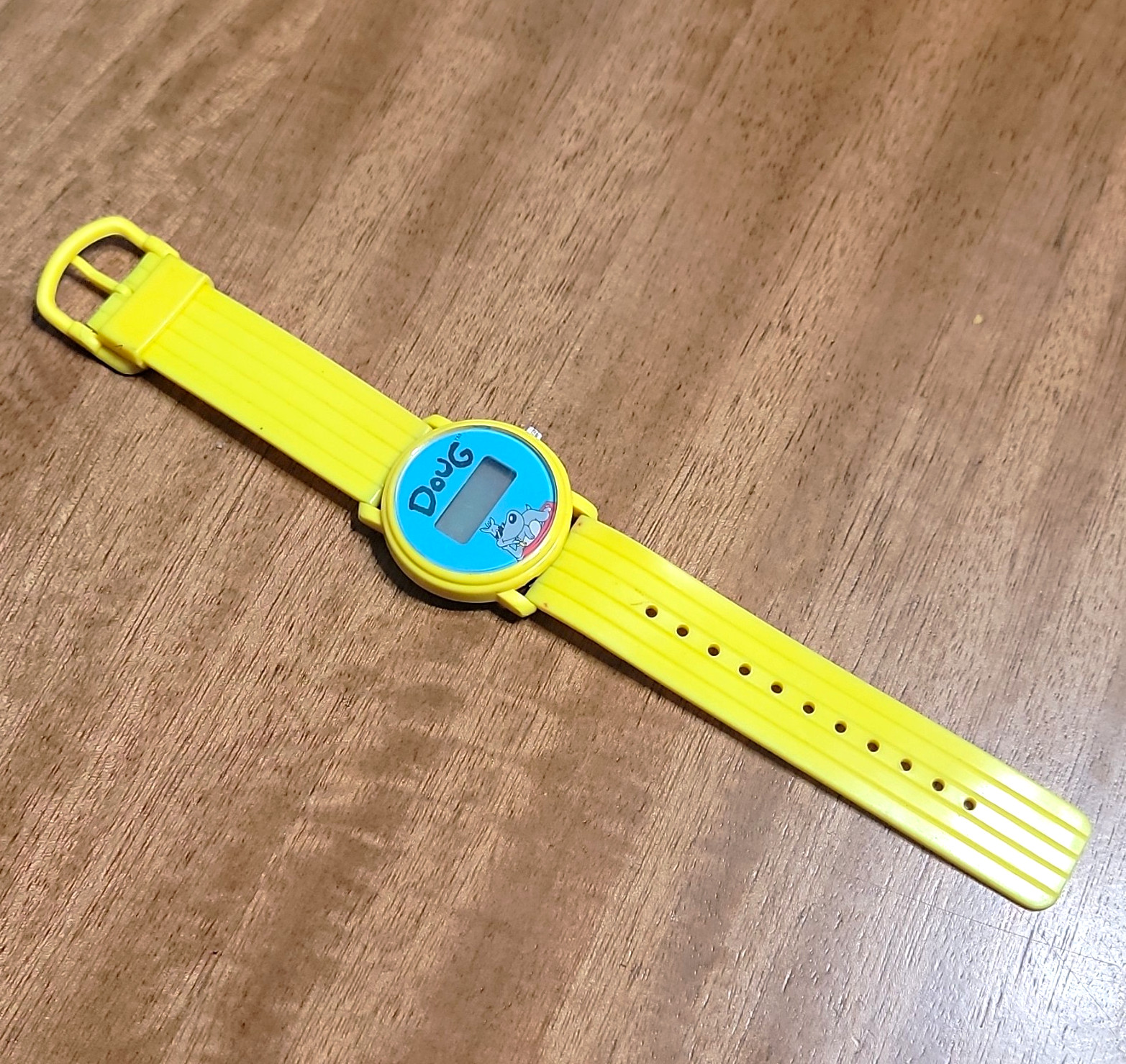 Nickelodeon Doug 1993 Vintage Yellow Digital Quartz Kids Watch 30m 33mm