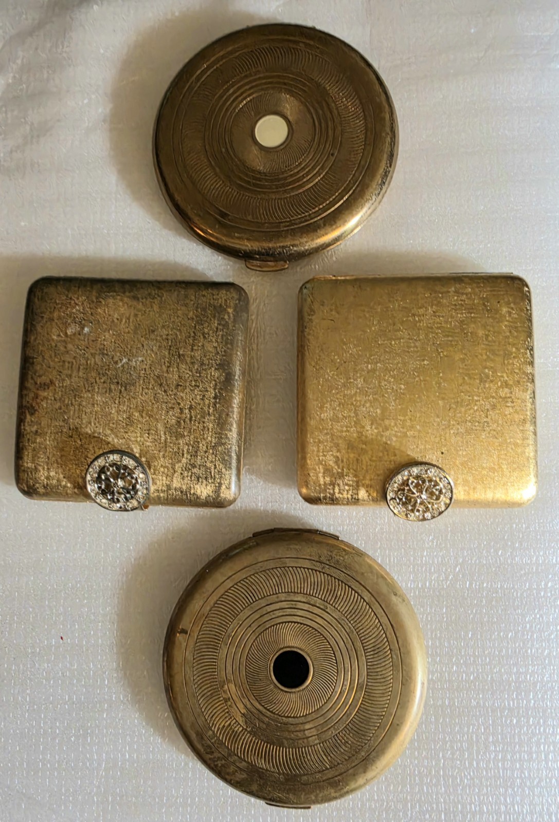 Vintage 2 AVON 2 COTY Mirrored Compacts Vanity Lot