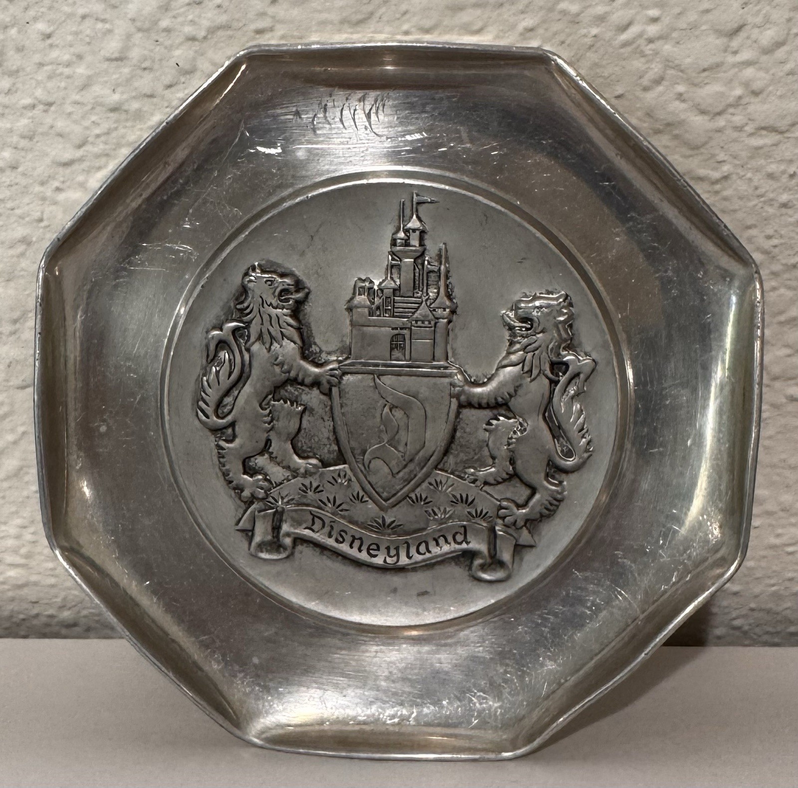 Vintage 50's Walt Disney Disneyland Souvenir Aluminum Trinket Dish Ashtray Swiss