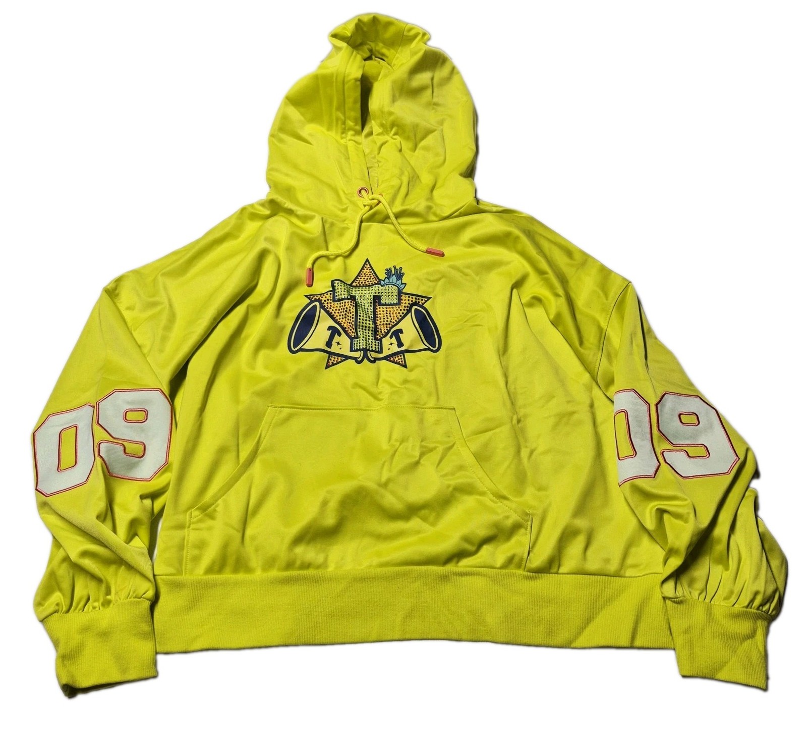 Disney Color Me Courtney Princess Tiana Rhinestone Hoodie Neon Yellow 3X Plus