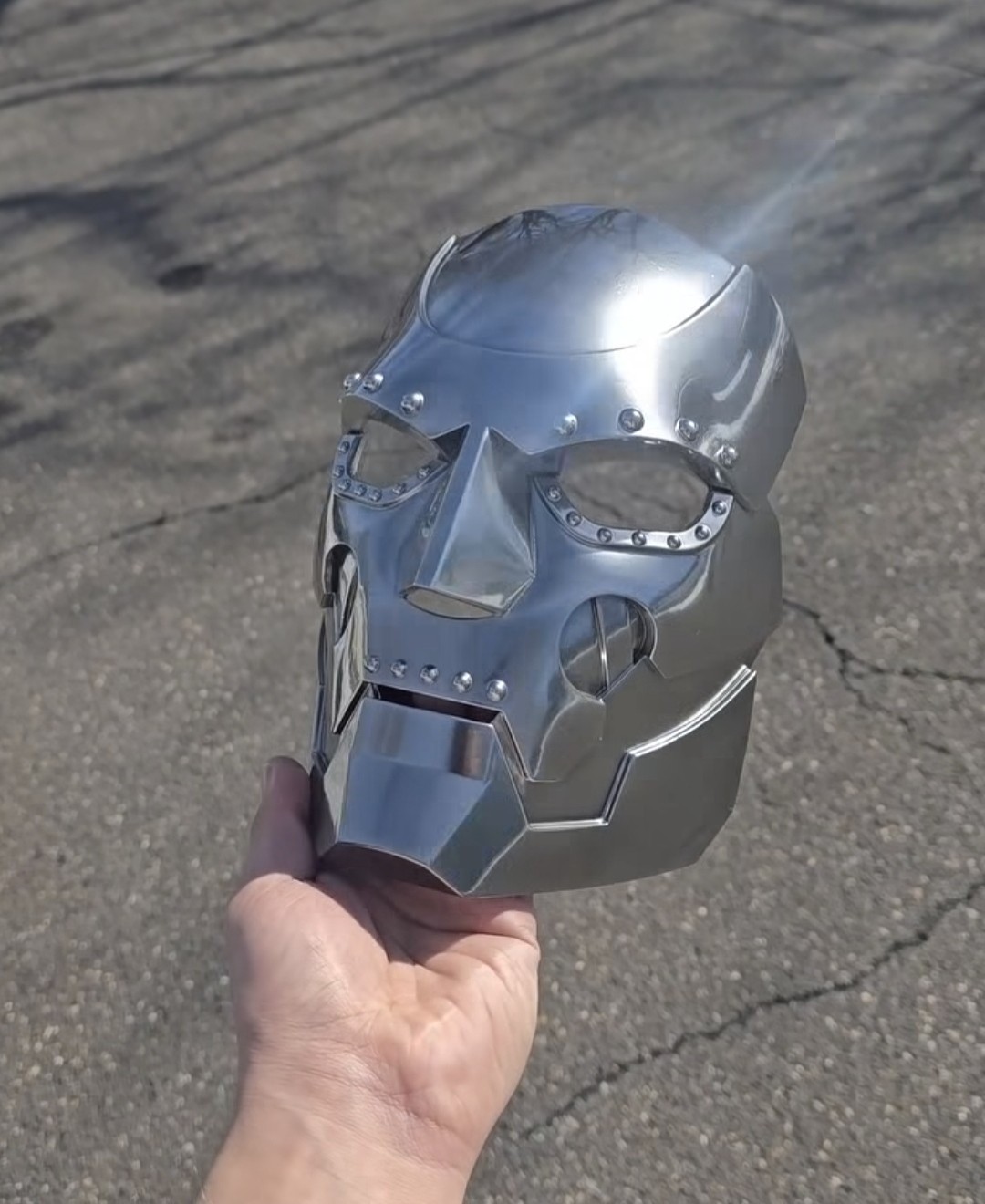 Doctor Doom Steel Mask Medieval Gladiator Handcrafted Armor Helmet Cosplay Prop