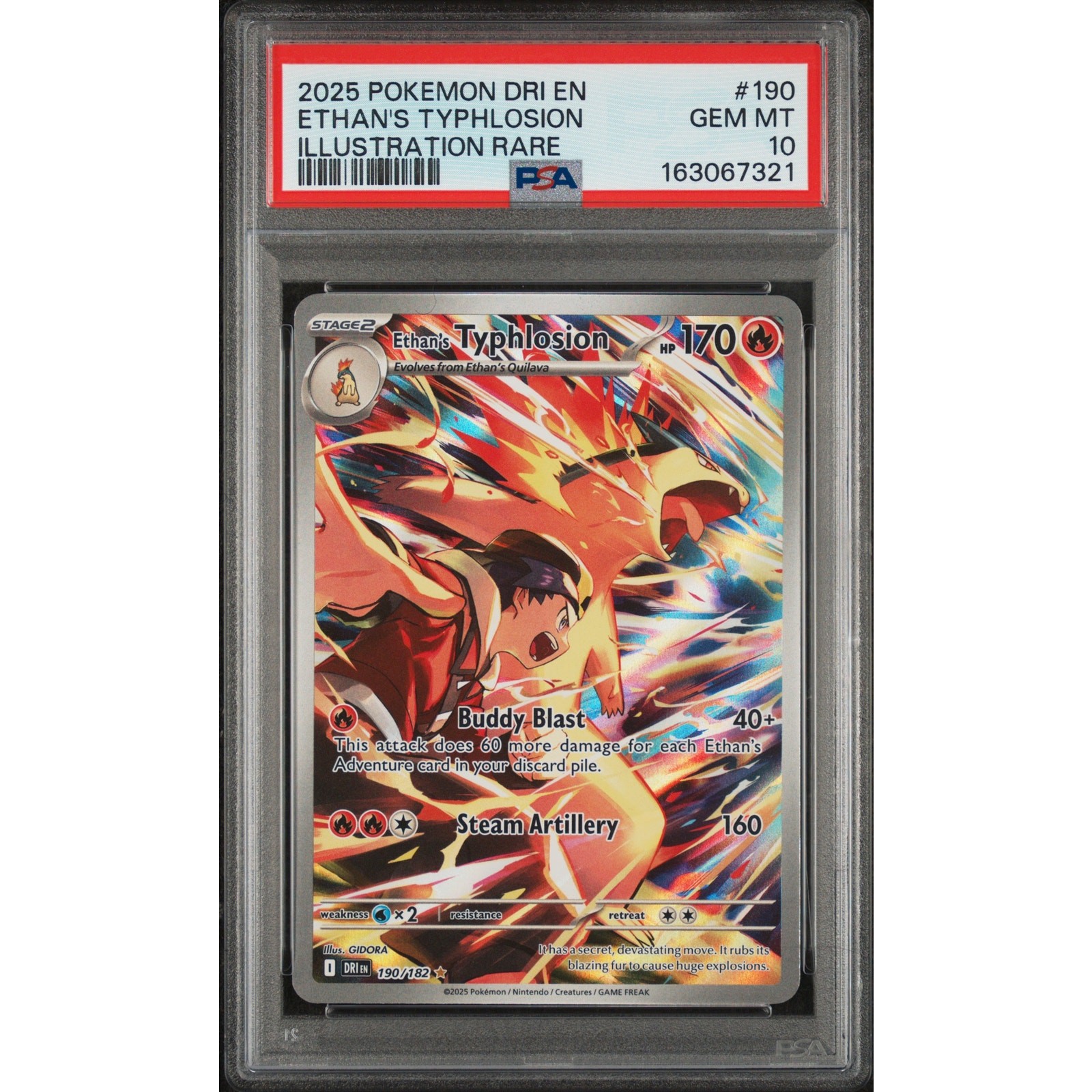 2025 POKEMON DRI EN-DESTINED RIVALS #190 ETHAN'S TYPHLOSION ILLUSTRATION RARE