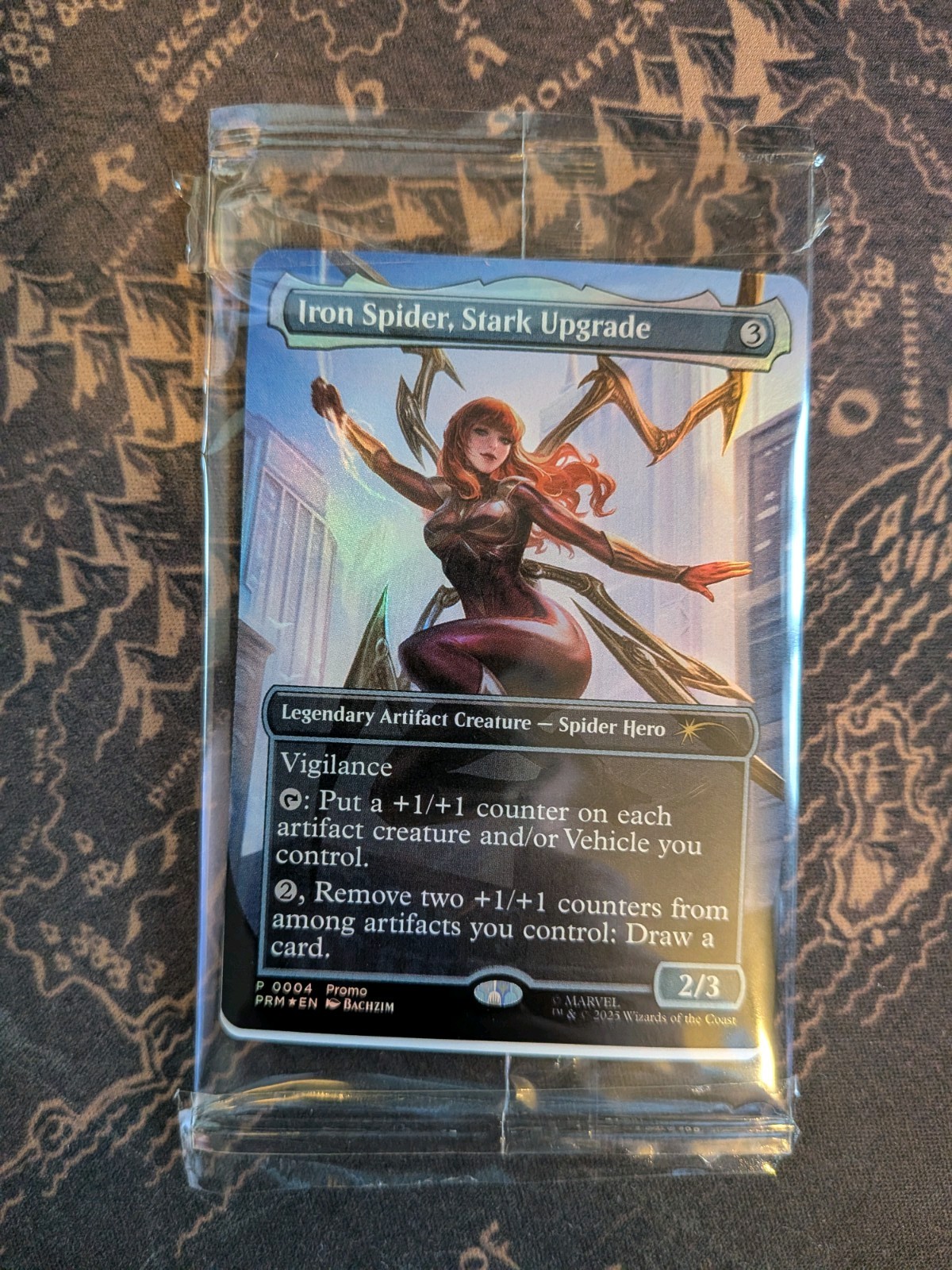 MTG Iron Spider, Stark Upgrade Borderless Promo #4 Foil Sealed NM