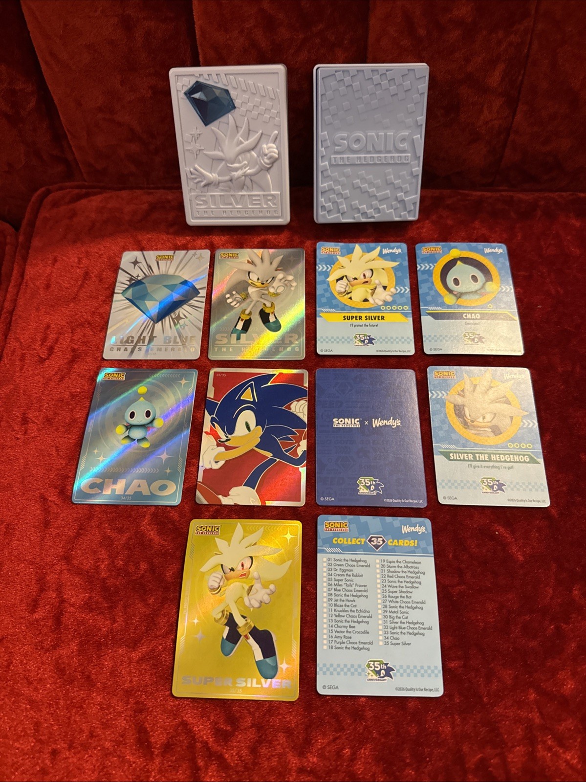 Wendy’s x Sonic the Hedgehog: Silver the Hedgehog Trading Cards & Case (2 Packs)