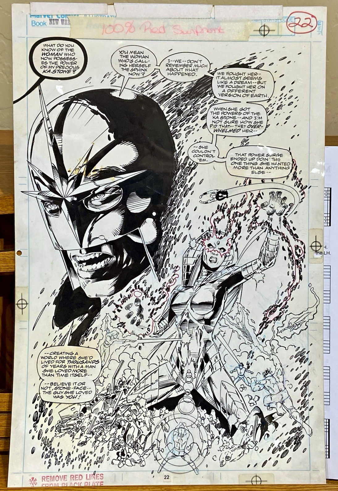 The New Warriors Annual #2 page 22 Splash Original Art 1992