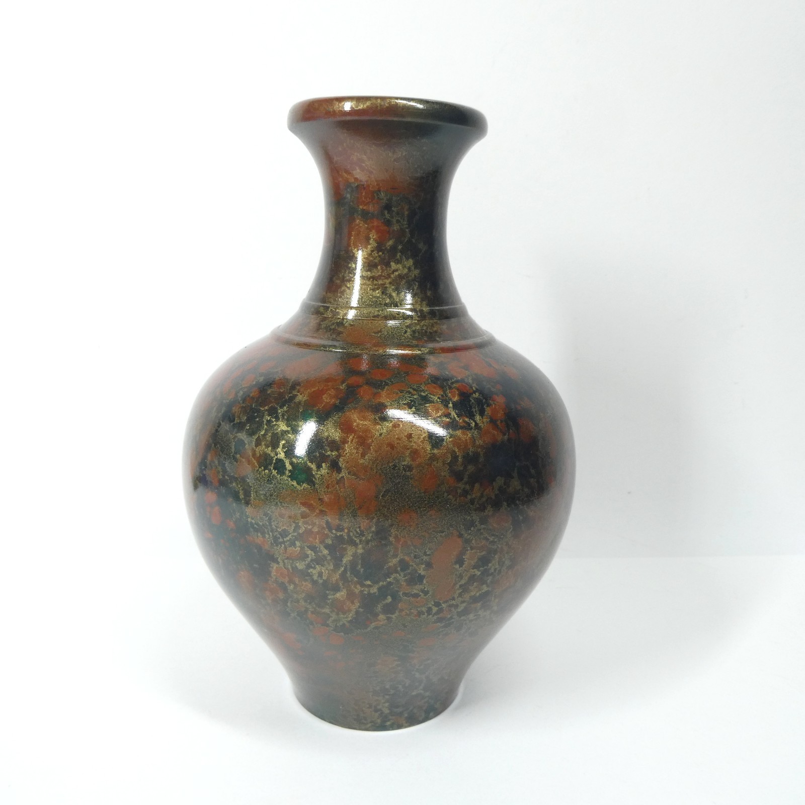 Japanese Bronze Vase Signed Vintage 7\