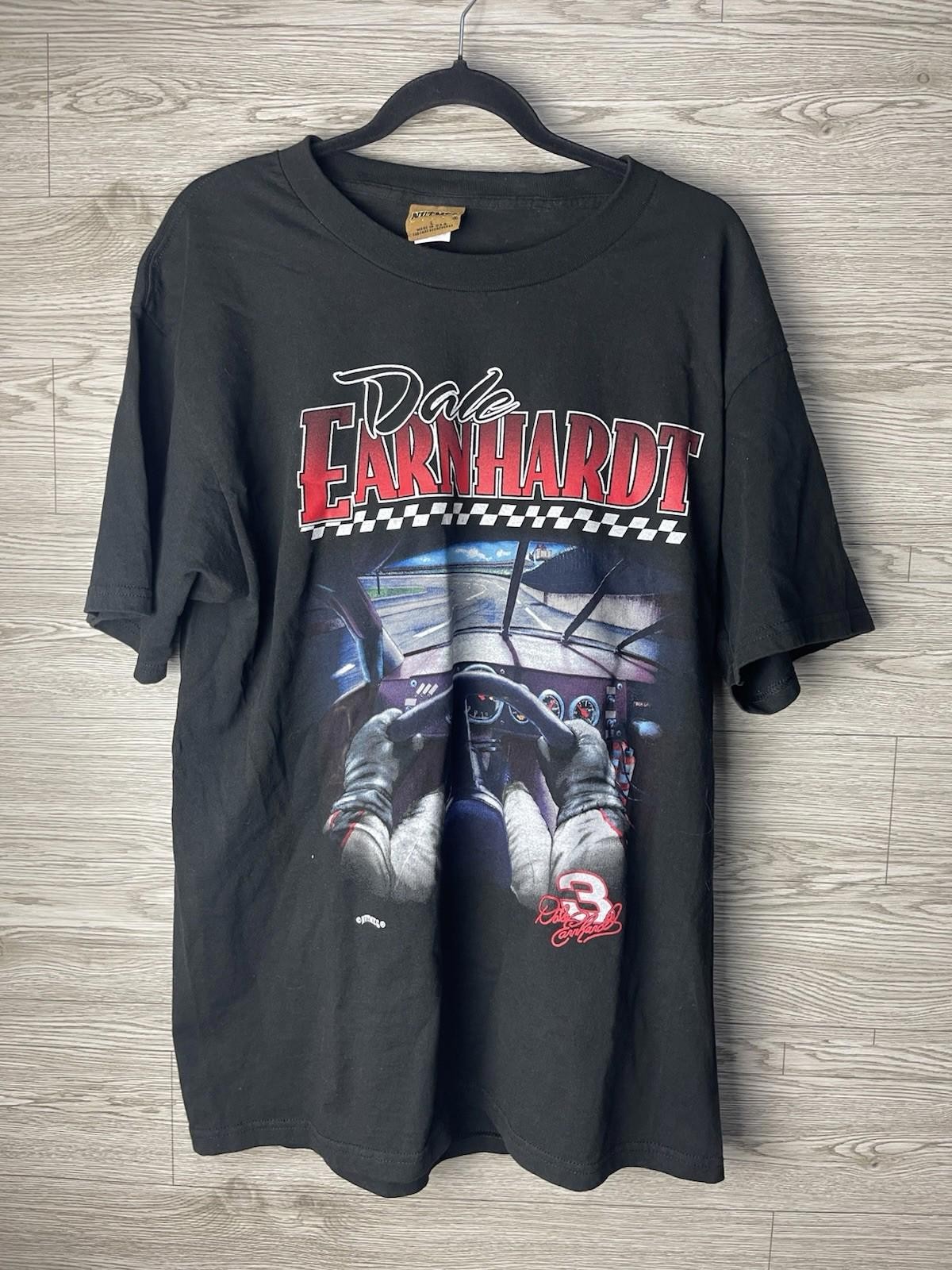 VINTAGE NUTMEG NASCAR DALE EARNHARDT  BLACK L