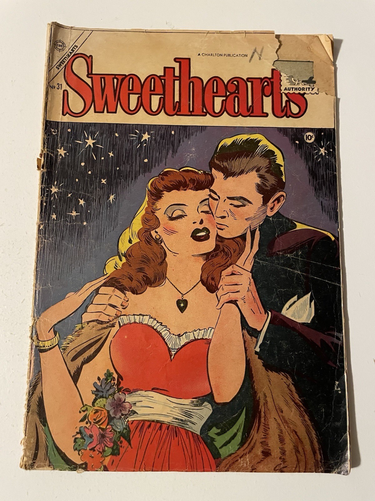 Sweethearts 31 1955 Charlton Comics Romance Detached Cover