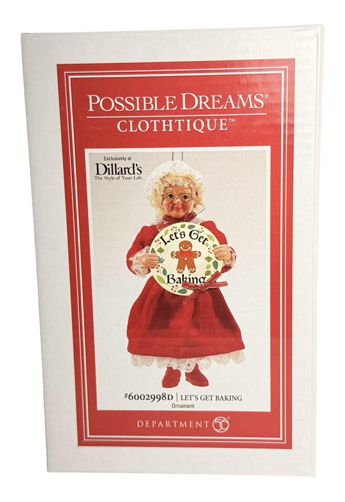 POSSIBLE DREAMS MRS SANTA CLAUS ORNAMENT \