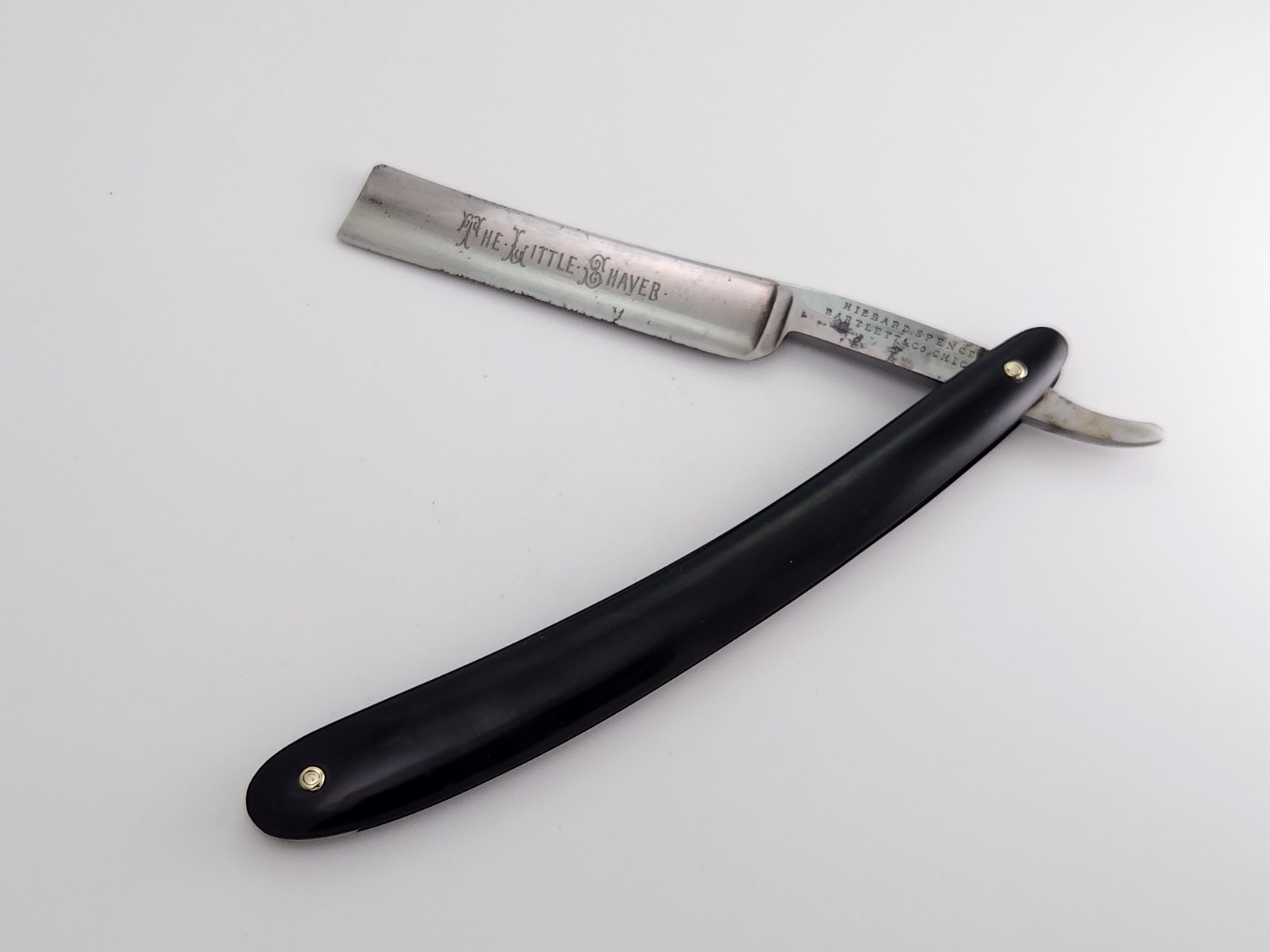 Vintage Hibbard Spencer Bartlett The Little Shaver Straight Razor Antique