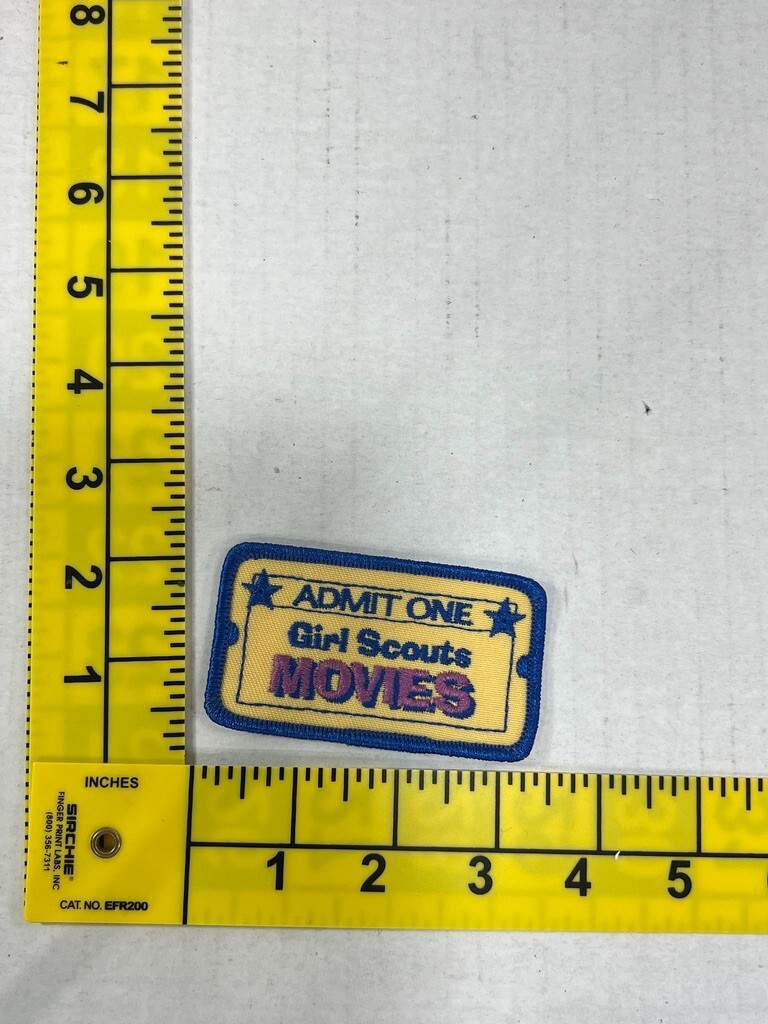 Admit One Girl Scouts Movies GSA Patch