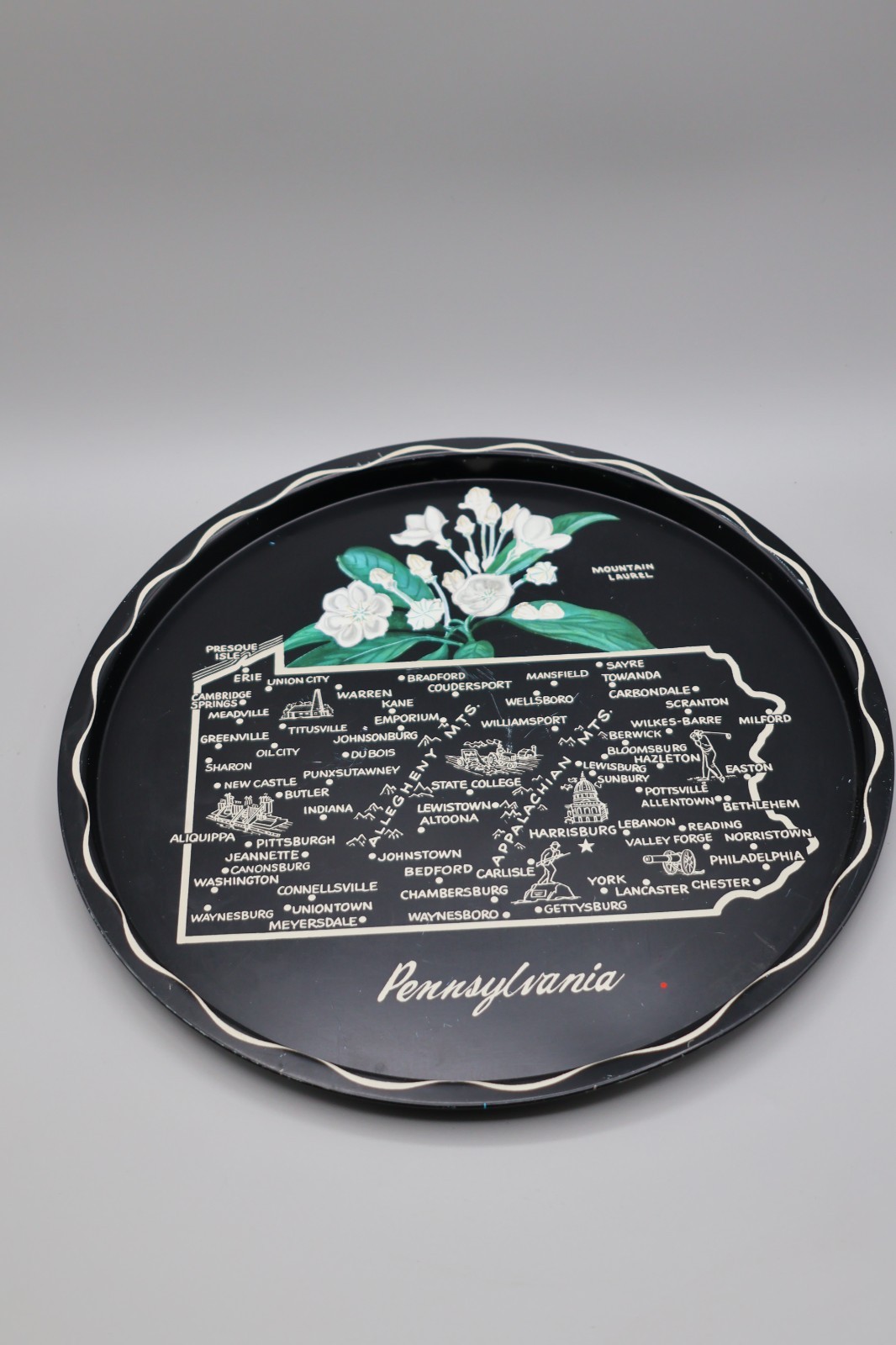 60’s vintage retro state souvenir tin plate Pennsylvania - Dut\'s Deals