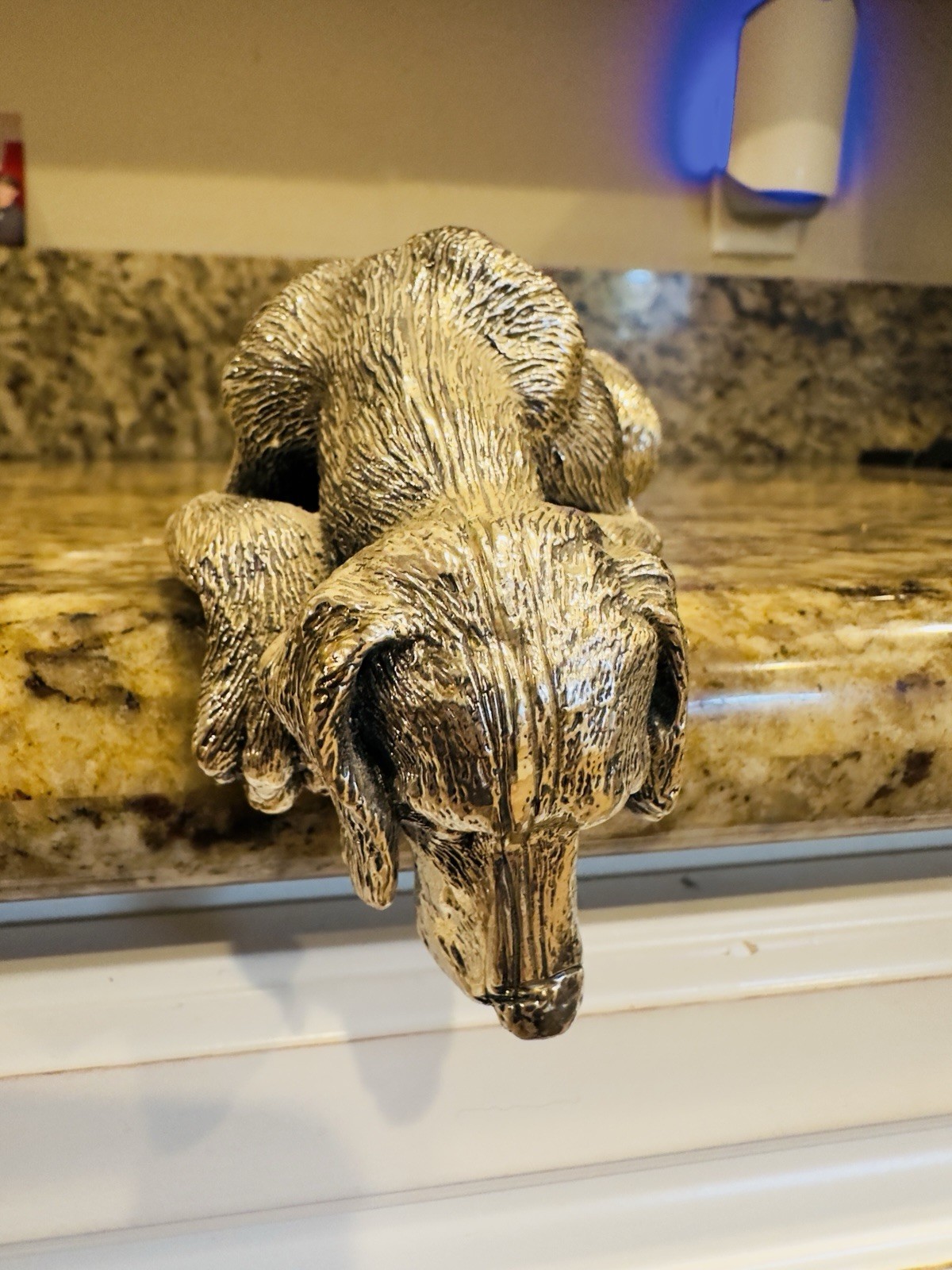 Zanfeld Plata 999 Silver Shelf Hanging Hound Dog Lab Figurine Vintage