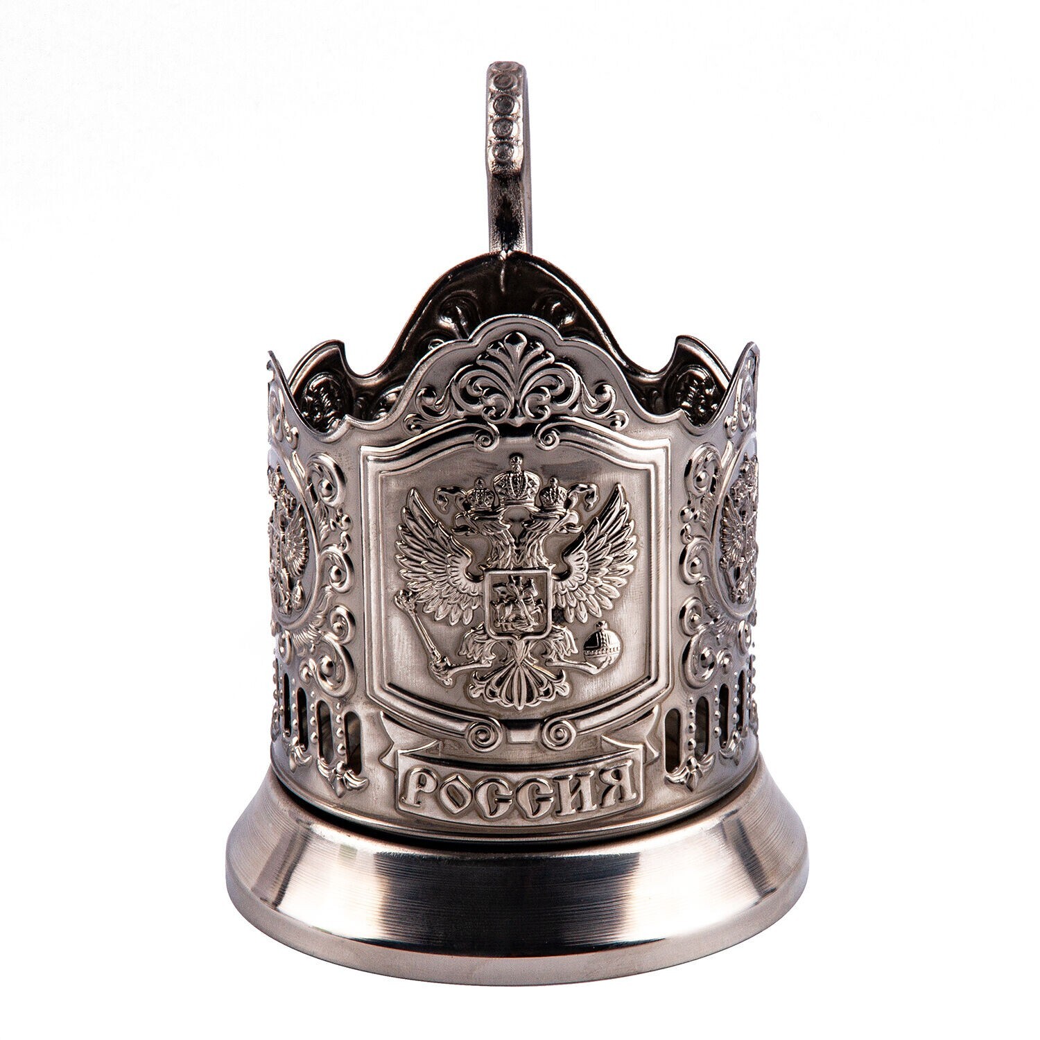 Imperial Russian Coat of Arms Glass Holder Podstakannik Подстаканник