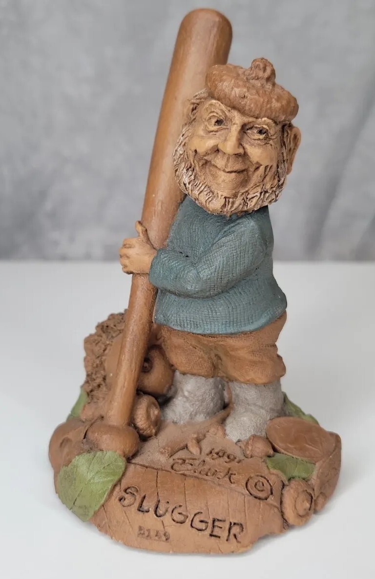 Vintage 1991 Tom Clark Gnome SLUGGER Lee Sievers carving figure carved figurine