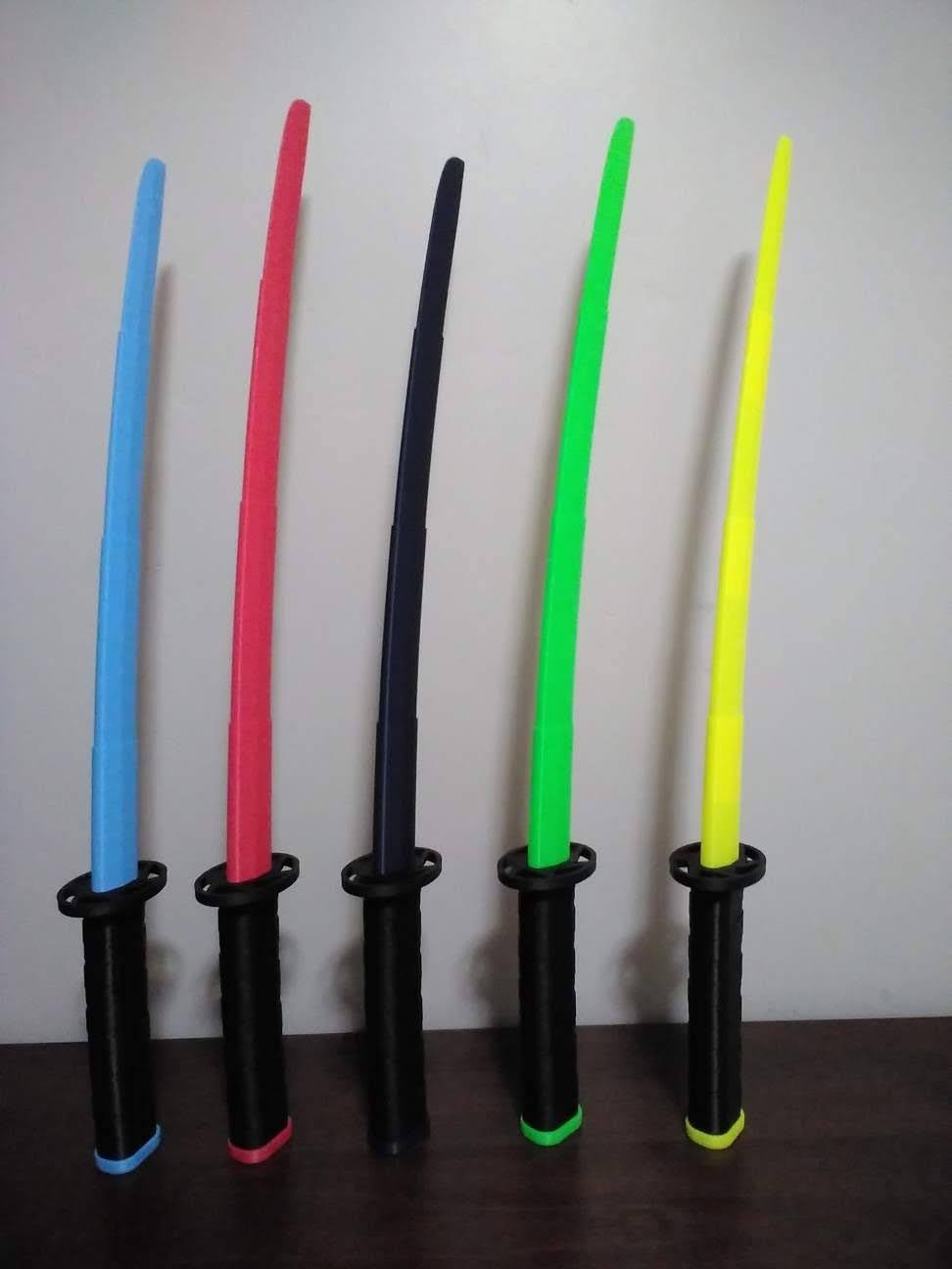 Custom 3D Printed Collapsing Katana Toy Swords - Multiple Colors (Qnty 1)