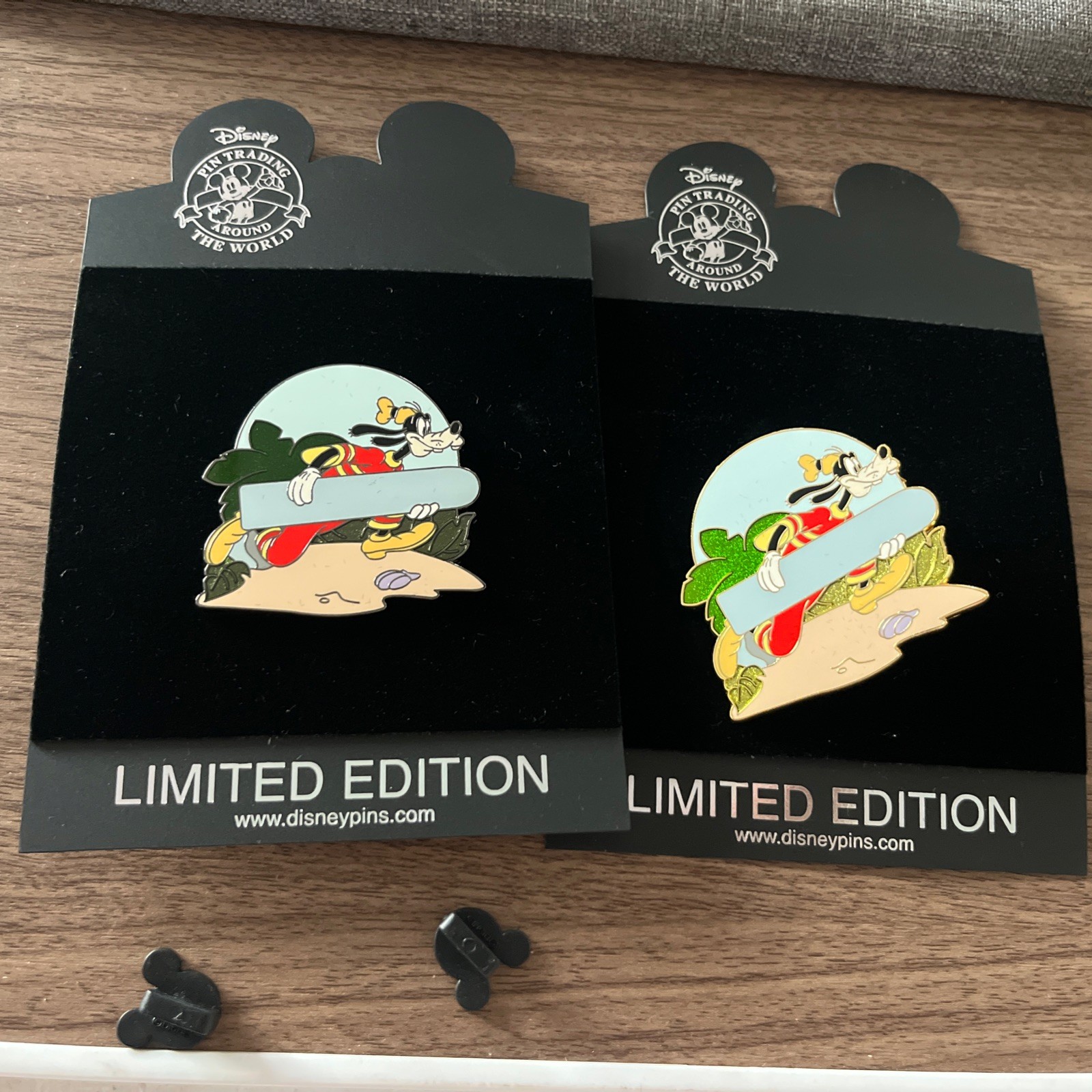 DISNEY SHOPPING GOOFY HAWAIIAN HOLIDAY RARE 2010 PIN LE 250 Artist Proof 2PC SET