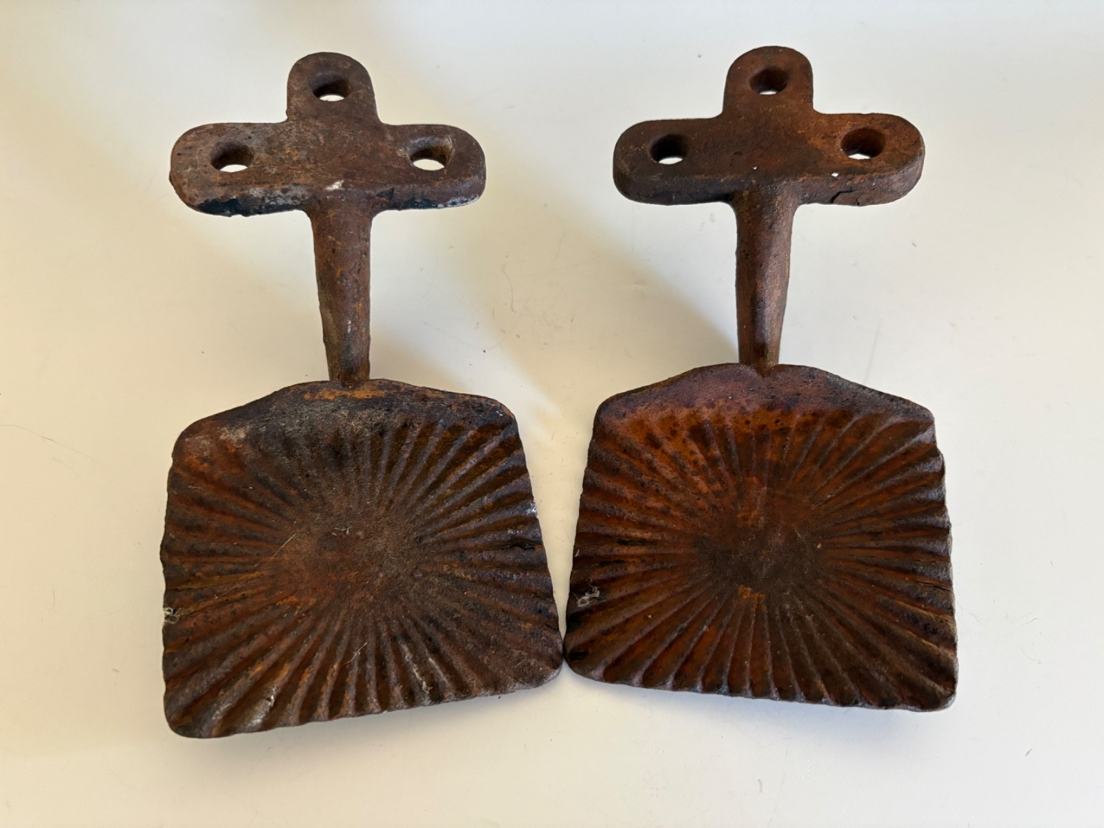 Antique Victorian Cast Iron Buggy Wagon Carriage Stagecoach Foot Steps PAIR