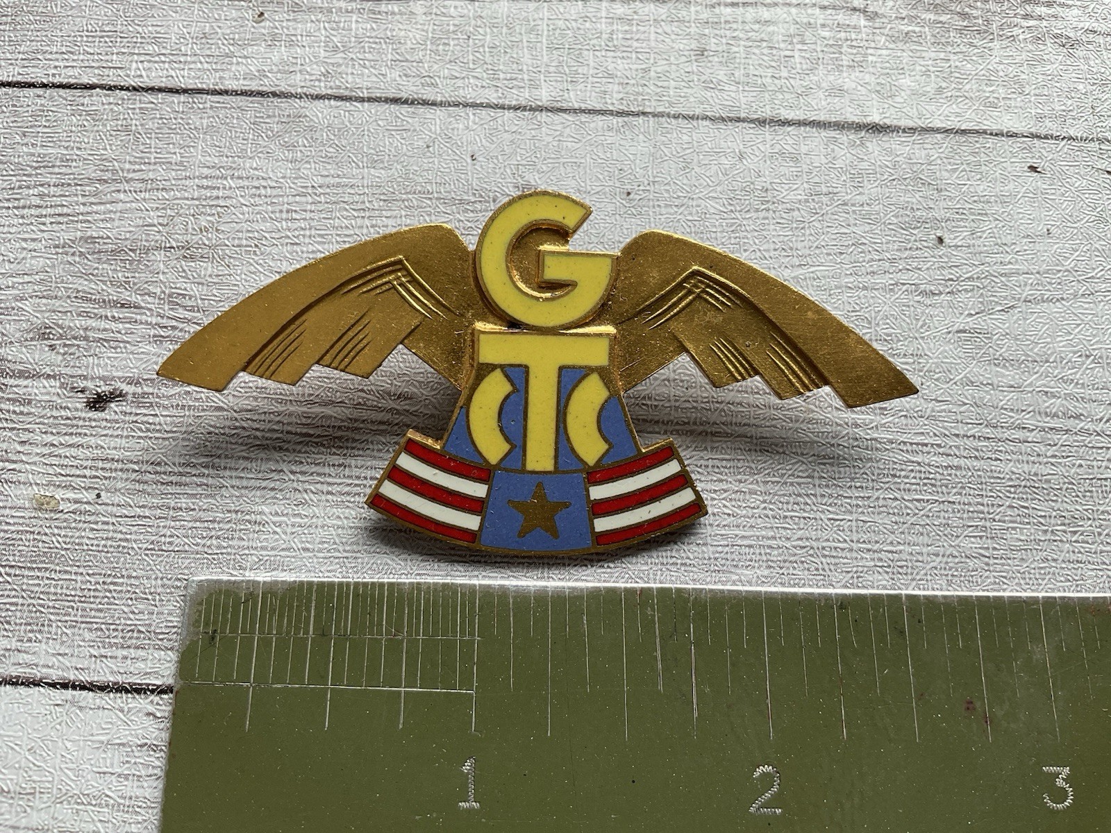 ORIGINAL WWII USAE Labor Services Agency POLISH Labor Service INSIGNIA BADGE PIN
