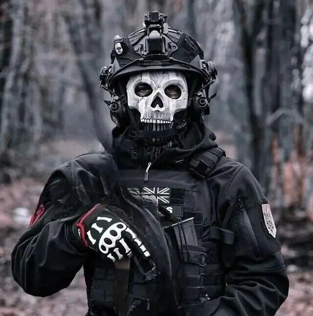 Military tactical balaclava mask with Ghost Ghost skull from the - Call of Duty