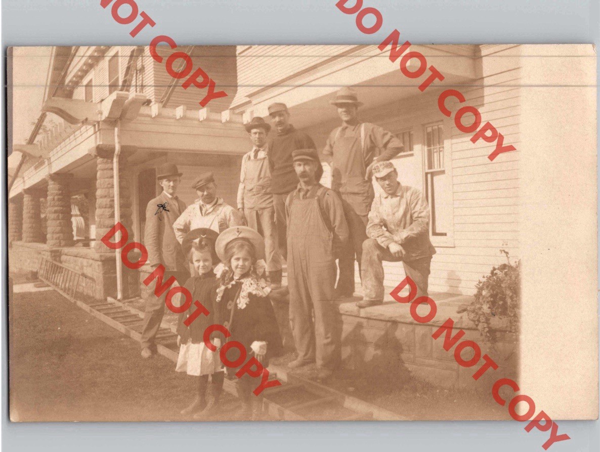 c1910 Men At Large Home House Architecture LOS ANGELES California CA RPPC Photo
