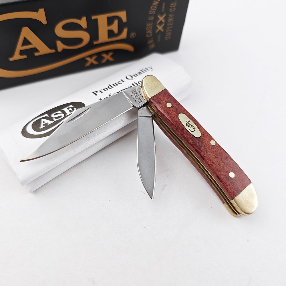 NIB Case USA XX Smooth 28702 Chestnut Bone Peanut 6220 NEW Folding Pocket Knife