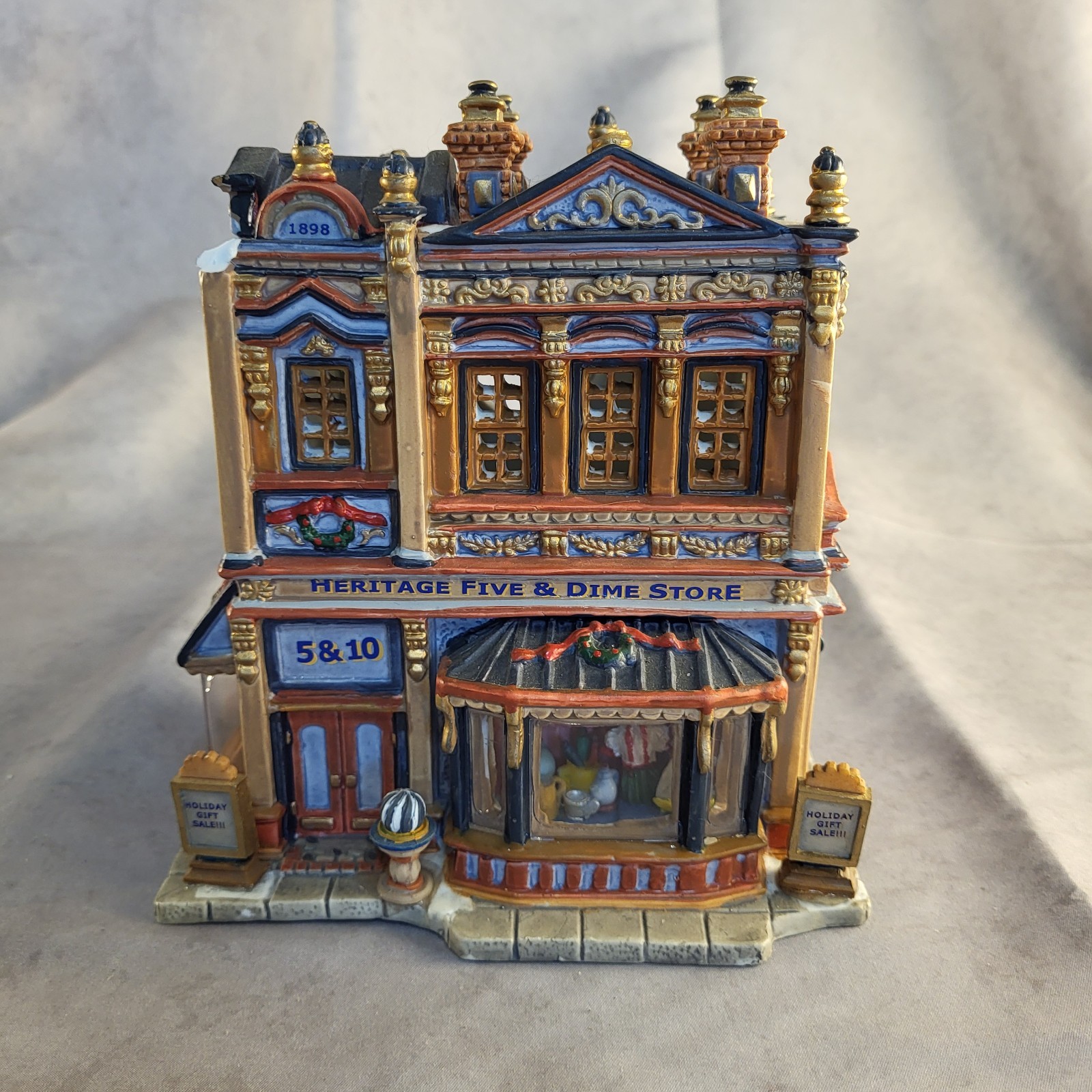 Vintage 2003 Lemax Heritage Five And Dime Christmas Village Building