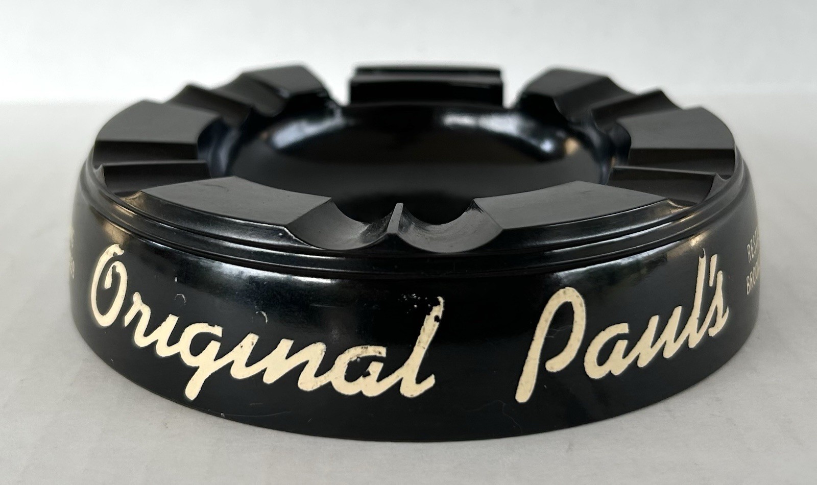 Bakelite Ashtray Original Paul's Banquet Hall Brooklyn NY Vintage 1960's