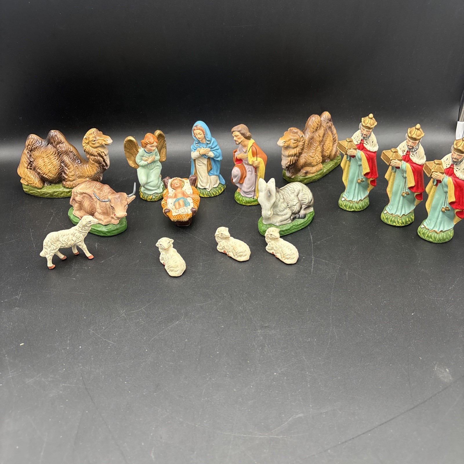 VINTAGE 1960’s NATIVITY SET 15 PIECE ESTATE FIND Made In Japan Woolworth