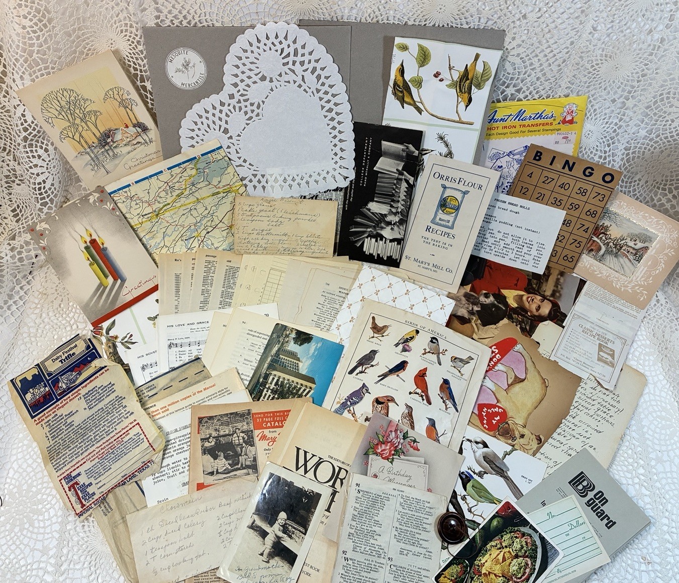 Grandma’s House Collection 50+ Pcs Authentic Vintage Ephemera Junk Journal Art