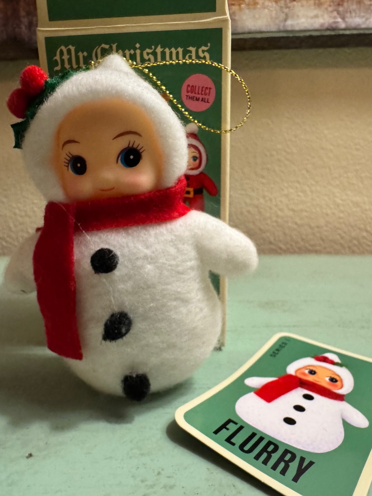 Mr Christmas Mystery Mini Elf Ornament Flurry Snowman Series 1 Collectible