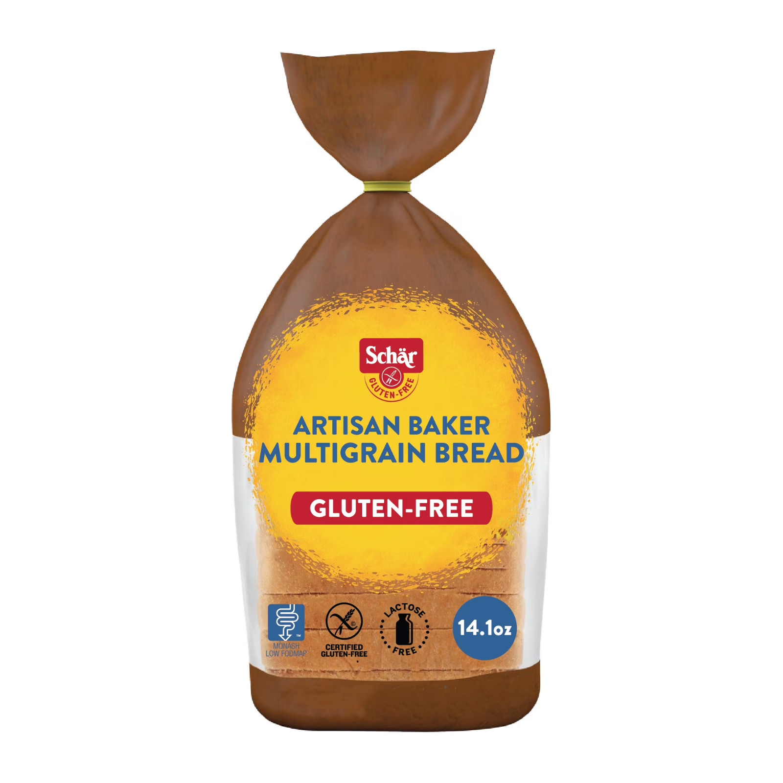 Schar Gluten Free Artisan Baker Multigrain Sourdough Bread Loaf, Regular, Shelf-