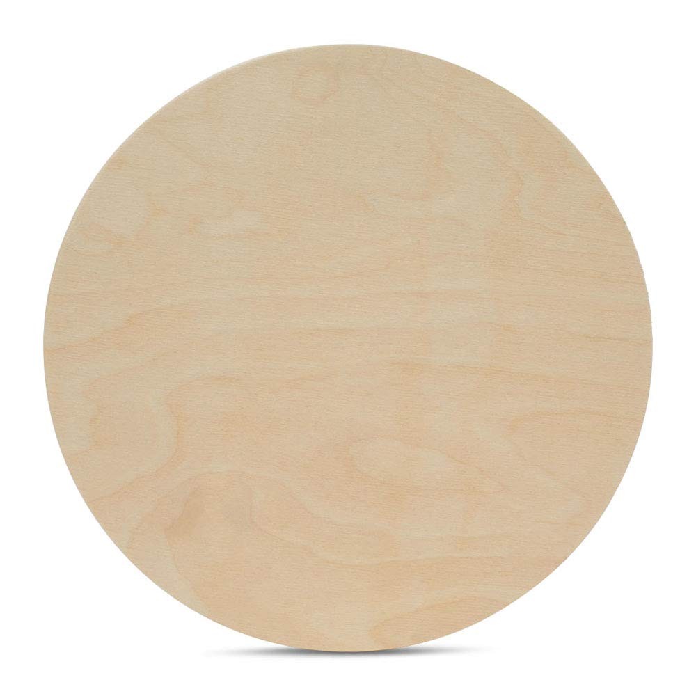 Woodpeckers Wood Circles 18 inch 1/2 inch Thick, Pack of 5 Unfinished Birch for