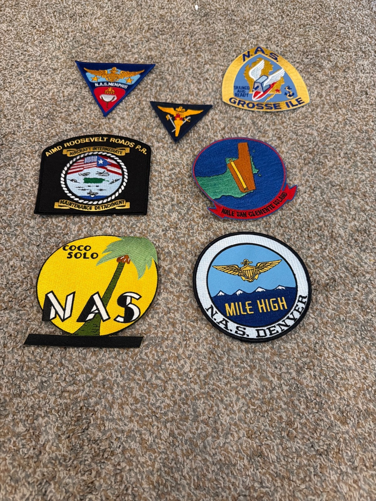 US Navy NAS Patch Lot 7 Naval Air Station Denver Coco Solo Grosse Ile