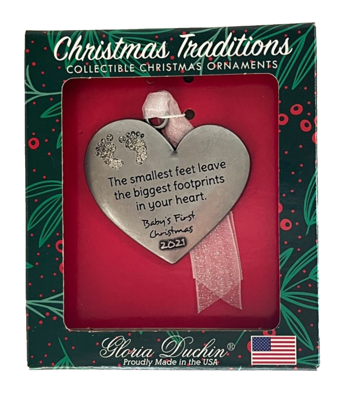 GLORIA DUCHIN ~2021 BABY'S FIRST CHRISTMAS~ COLLECTIBLE CHRISTMAS ORNAMENT
