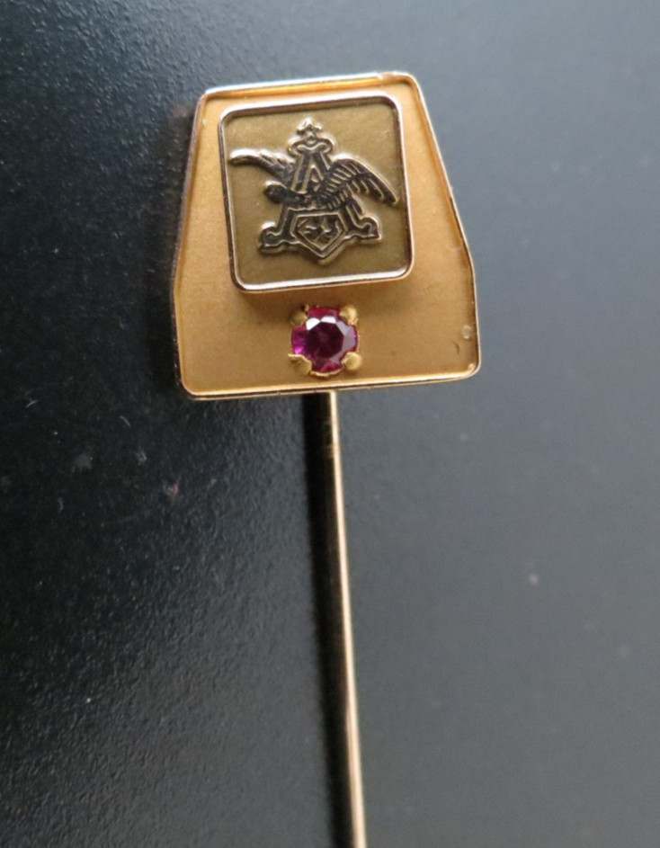 10k Gold Anheuser-Busch Stickpin Pin Vintage Employee/Sales/Service Award 2.6g