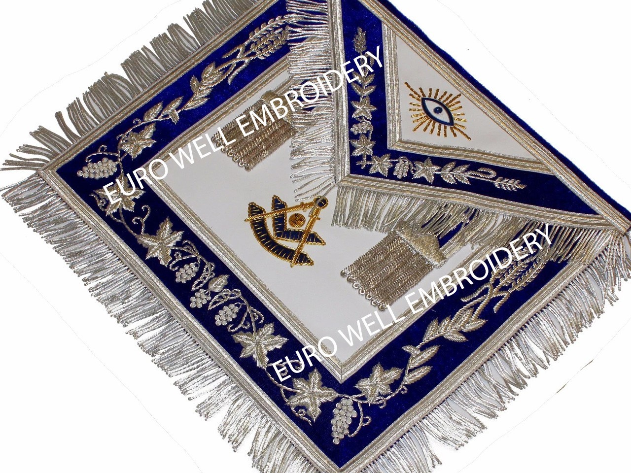 MASTER APRON BLUE SILVER MASONIC Past Master REGALIA