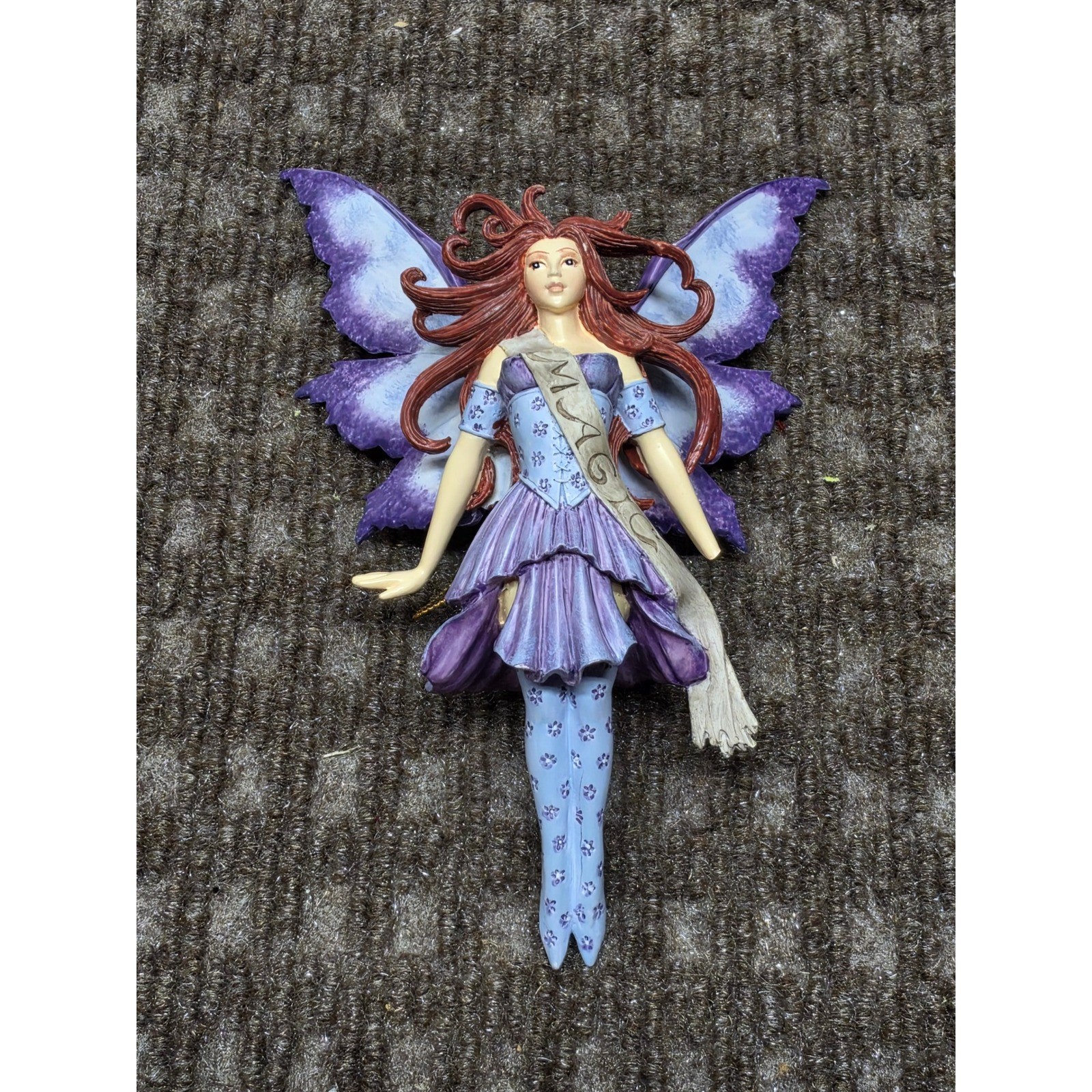 Jessica Galbreth Magic Happens Purple Fairy Hanging Ornament Figurine